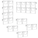 Cocktail Brochure Wall držák na letáky - set 4x A5 A-Z Reklama CZ