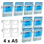 Cocktail Brochure Wall držák na letáky - set 4x A5