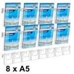 Cocktail Brochure Wall držák na letáky - set 8x A5