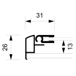 Informační Vitrína interiérová - 12xA4 korková stěna - SCRITTO ECONOMY A-Z Reklama CZ