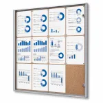 Informační Vitrína interiérová - 12xA4 korková stěna - SCRITTO ECONOMY A-Z Reklama CZ