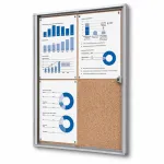 Informační Vitrína interiérová - 4xA4 korková stěna - SCRITTO ECONOMY