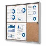 Informační Vitrína interiérová - 6xA4 korková stěna - SCRITTO ECONOMY