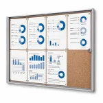 Informační Vitrína interiérová - 8xA4 korková stěna - SCRITTO ECONOMY