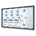 Informační Vitrína SLIM s posuvnými dvířky 10xA4 - Antracit