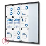 Informační Vitrína SLIM s posuvnými dvířky 12xA4 - Antracit A-Z Reklama CZ