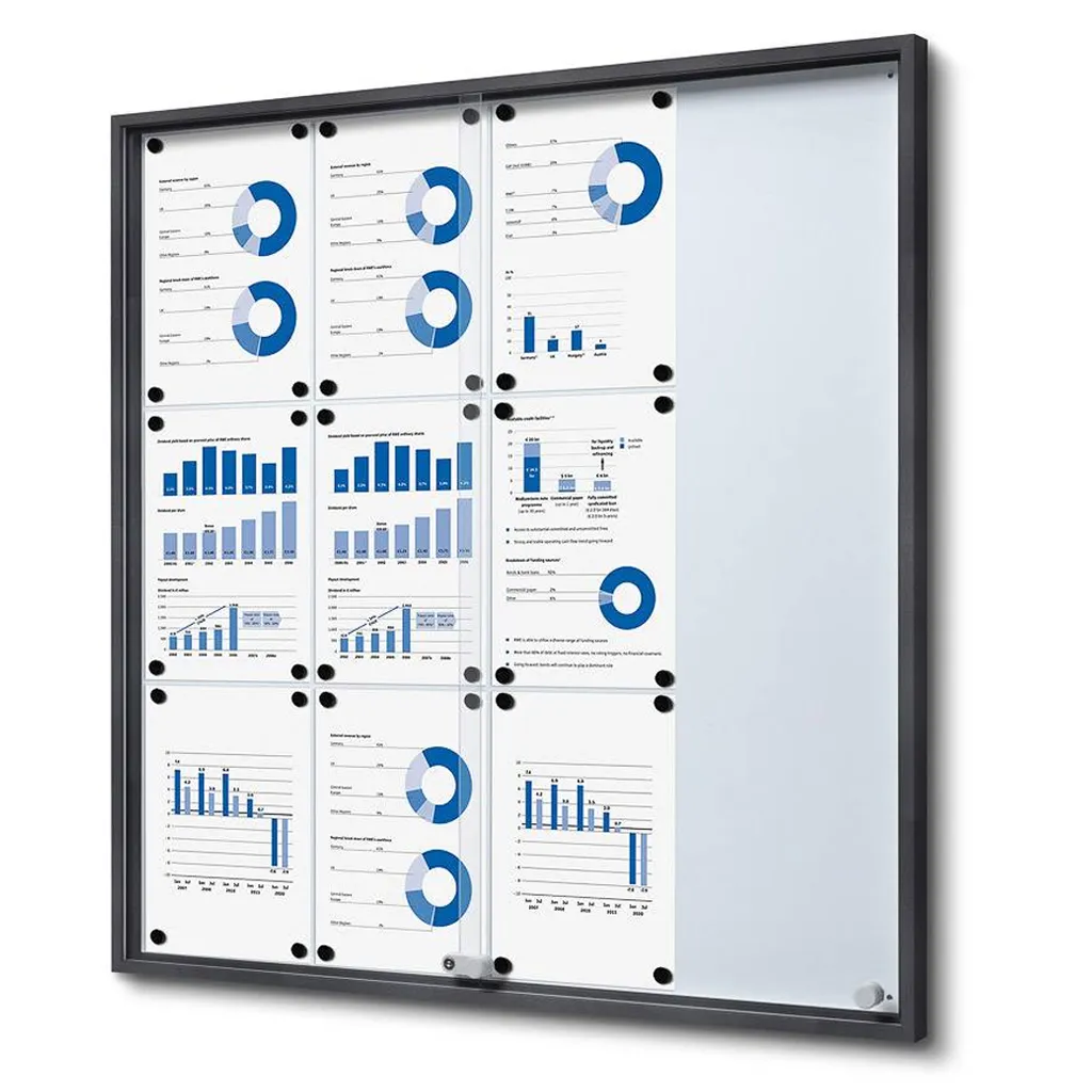 Informační Vitrína SLIM s posuvnými dvířky 12xA4 - Antracit A-Z Reklama CZ