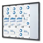 Informační Vitrína SLIM s posuvnými dvířky 15xA4 - Antracit