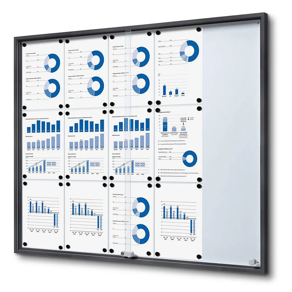 Informační Vitrína SLIM s posuvnými dvířky 15xA4 - Antracit A-Z Reklama CZ