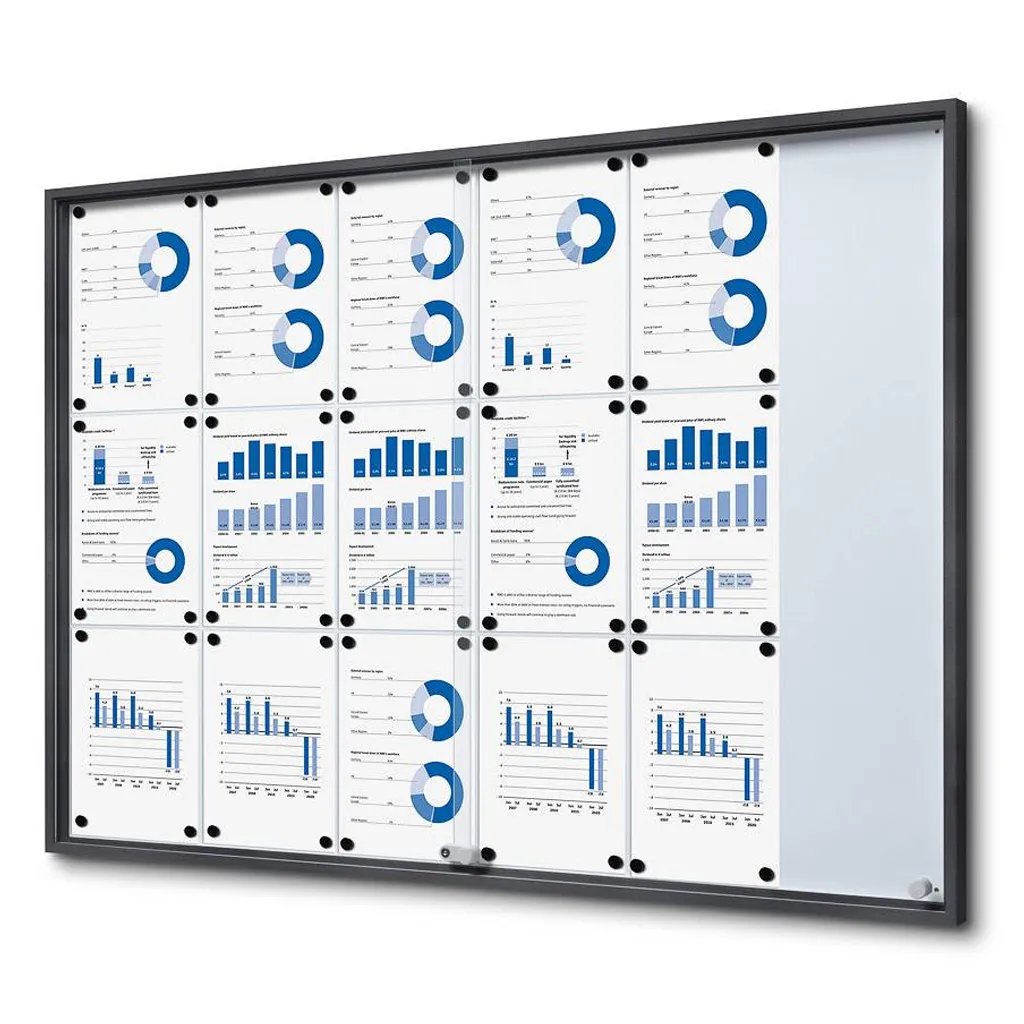 Informační Vitrína SLIM s posuvnými dvířky 18xA4 - Antracit A-Z Reklama CZ