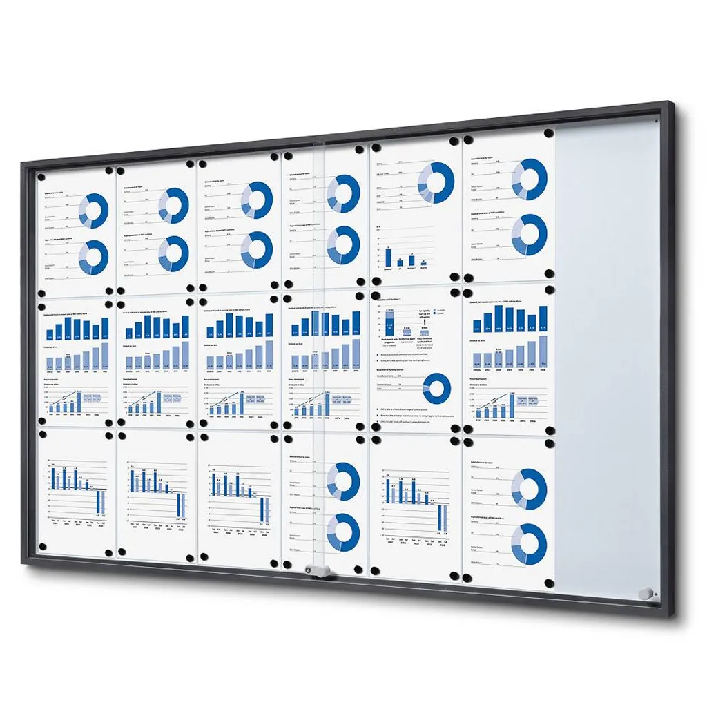 Informační Vitrína SLIM s posuvnými dvířky 21xA4 - Antracit A-Z Reklama CZ