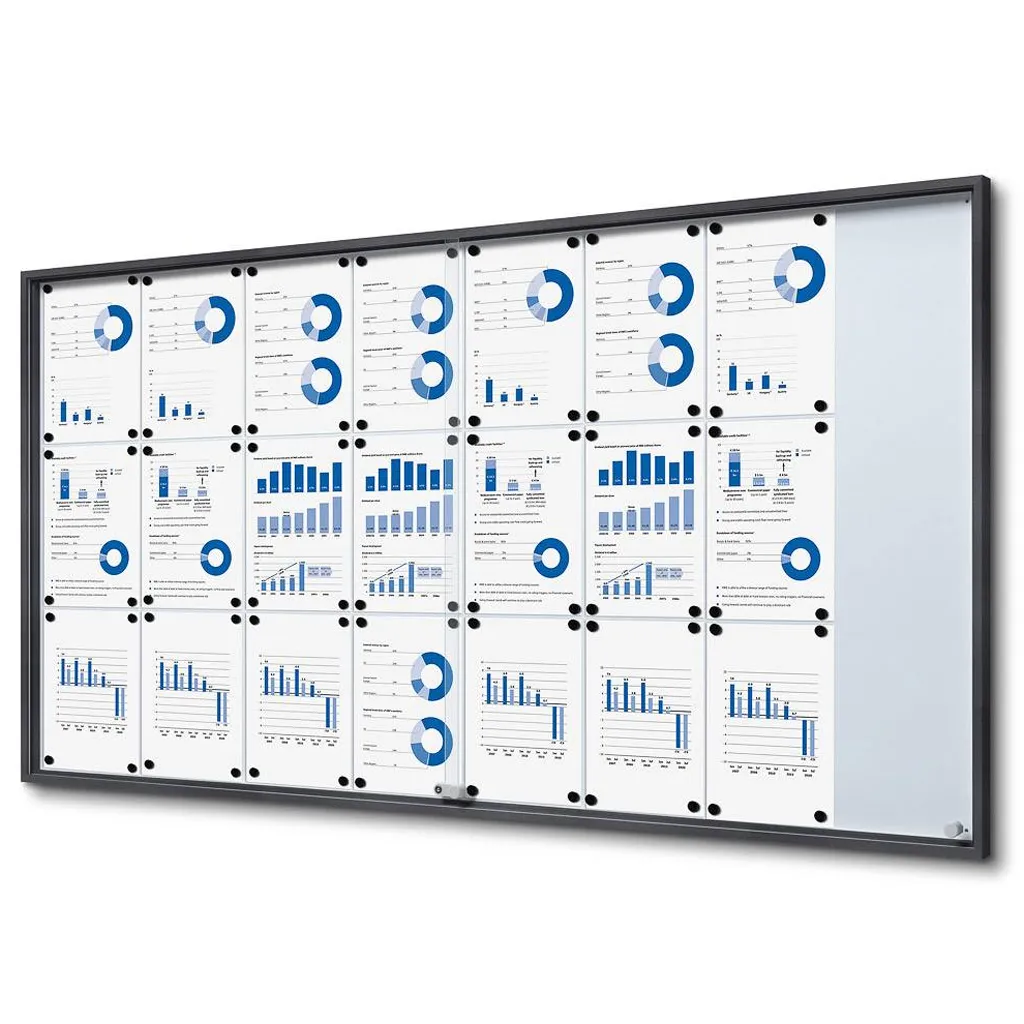 Informační Vitrína SLIM s posuvnými dvířky 24xA4 - Antracit A-Z Reklama CZ