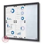 Informační Vitrína SLIM s posuvnými dvířky 6xA4 - Antracit A-Z Reklama CZ