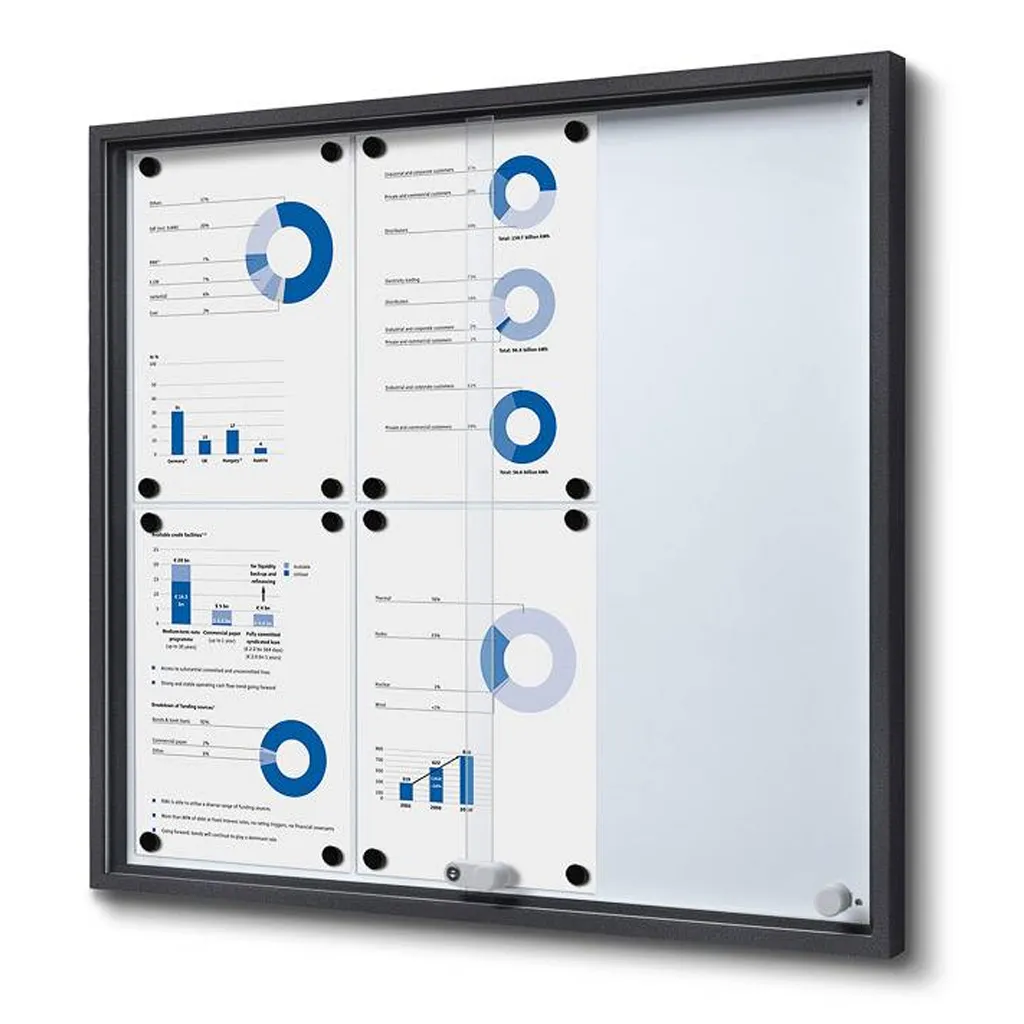 Informační Vitrína SLIM s posuvnými dvířky 6xA4 - Antracit A-Z Reklama CZ