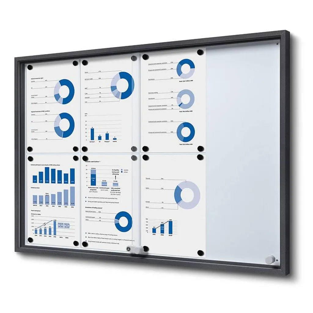 Informační Vitrína SLIM s posuvnými dvířky 8xA4 - Antracit A-Z Reklama CZ
