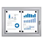 interiérová / venkovní vitrína pro prospekty 2xA4 - Stříbrná A-Z Reklama CZ