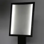 Černá světelná stojící vitrínka na restaurační menu 4xA4 A-Z Reklama CZ