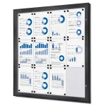 interiérová / venkovní vitrína pro prospekty 12xA4 - Antracit