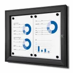 interiérová / venkovní vitrína pro prospekty 2xA4 - Černá