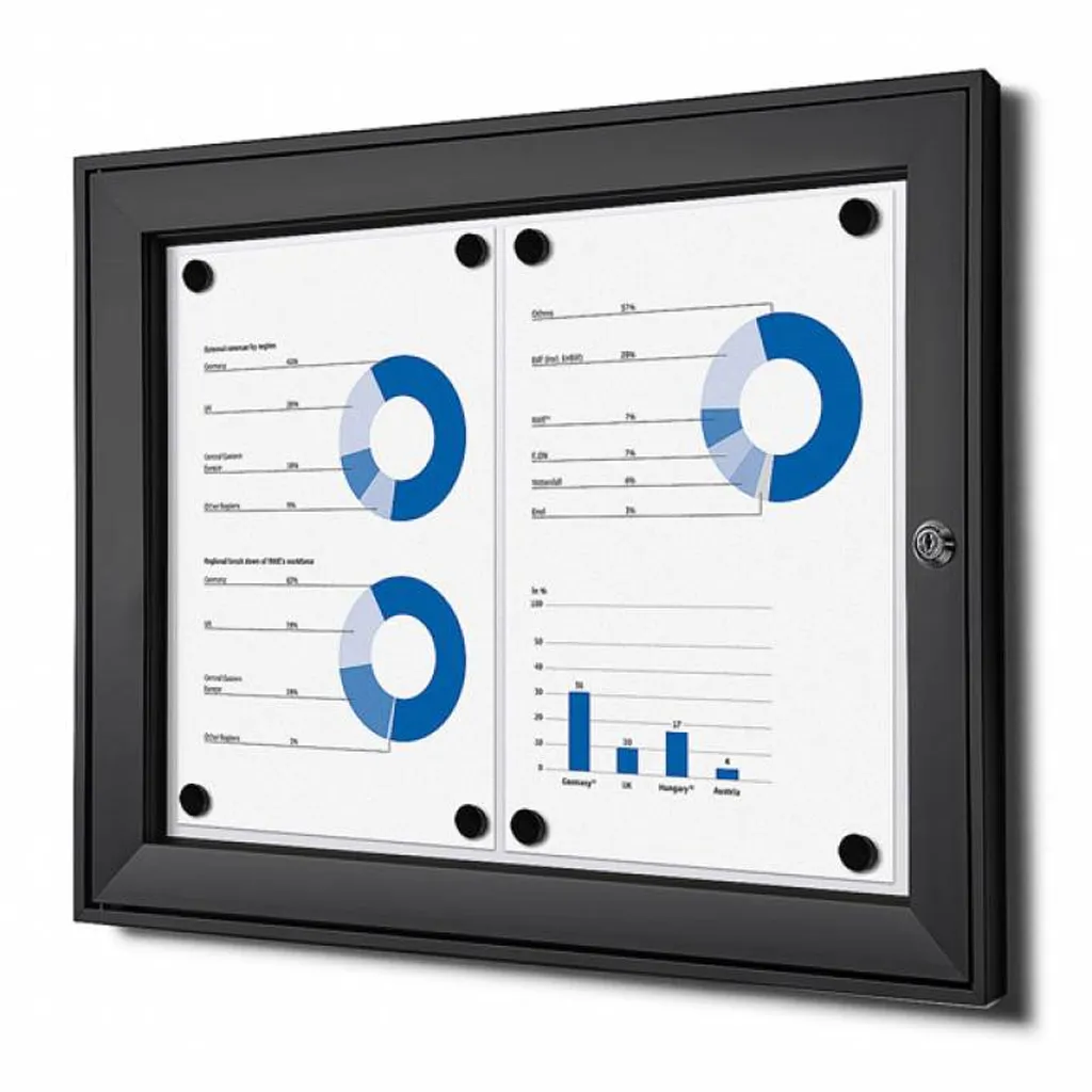 interiérová / venkovní vitrína pro prospekty 2xA4 - Černá A-Z Reklama CZ
