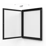 interiérová / venkovní vitrína pro prospekty 3xA4 - Antracit A-Z Reklama CZ