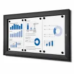 interiérová / venkovní vitrína pro prospekty 3xA4 - Černá