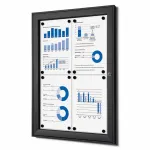 interiérová / venkovní vitrína pro prospekty 4xA4 - Černá