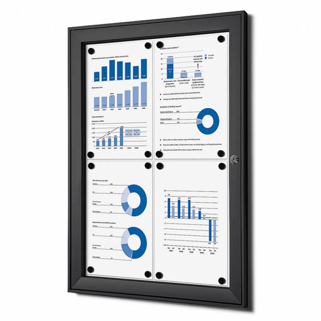 interiérová / venkovní vitrína pro prospekty 4xA4 - Černá A-Z Reklama CZ