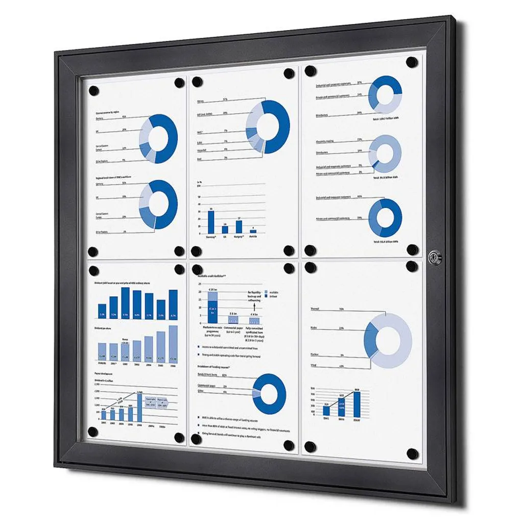 interiérová / venkovní vitrína pro prospekty 6xA4 - Antracit A-Z Reklama CZ