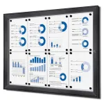 interiérová / venkovní vitrína pro prospekty 8xA4 - Antracit