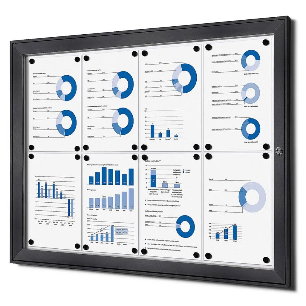 interiérová / venkovní vitrína pro prospekty 8xA4 - Antracit A-Z Reklama CZ