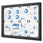 interiérová / venkovní vitrína pro prospekty 8xA4 - Černá