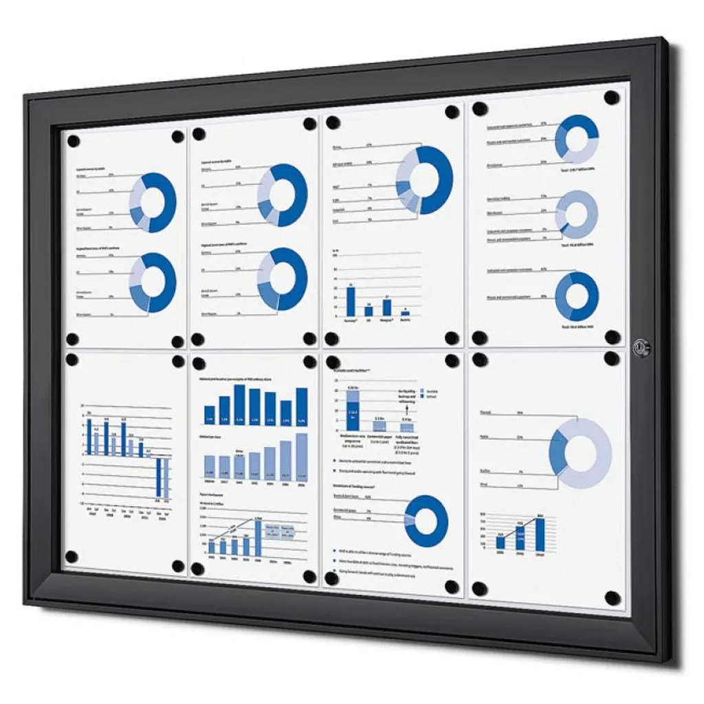interiérová / venkovní vitrína pro prospekty 8xA4 - Černá A-Z Reklama CZ