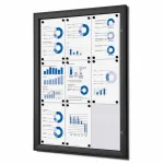 interiérová / venkovní vitrína pro prospekty 9xA4 - Černá