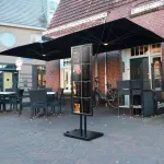 Jednostranný menu stojan s vitrínou 8x A4 - černý A-Z Reklama CZ