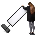 Jednostranný menu stojan s vitrínou 8x A4 - černý A-Z Reklama CZ