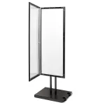 Jednostranný menu stojan s vitrínou 8x A4 - černý A-Z Reklama CZ