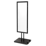 Jednostranný menu stojan s vitrínou 8x A4 - černý A-Z Reklama CZ