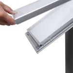 Světelný Stojan Menuboard s vitrínou 2x A4, LED lišta A-Z Reklama CZ