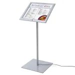 Světelný Stojan Menuboard s vitrínou 2x A4, LED lišta