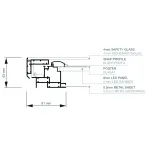 Venkovní prémiový LED světelný menu stojan A3