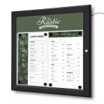 Venkovní prosvětlená LED vitrína na Menu 2xA4 - Černá A-Z Reklama CZ