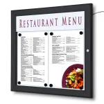 Venkovní prosvětlená LED vitrína na Menu 2xA4 - Černá