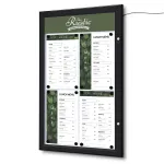 Venkovní prosvětlená LED vitrína na Menu 4xA4 - Černá A-Z Reklama CZ