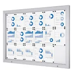 Venkovní uzamykatelná vitrína Alpha 18xA4 - stříbrná