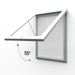 Venkovní uzamykatelná vitrína Alpha 4xA4 - stříbrná A-Z Reklama CZ