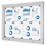 Venkovní uzamykatelná vitrína Alpha 8xA4 - stříbrná