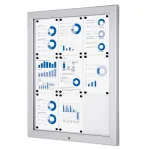 Venkovní uzamykatelná vitrína Alpha 9xA4 - stříbrná A-Z Reklama CZ