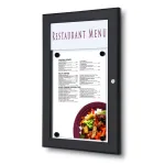 Venkovní vitrína na Menu pro prospekty 1xA4 - Černá