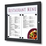 Venkovní vitrína na Menu pro prospekty 2xA4 - Černá